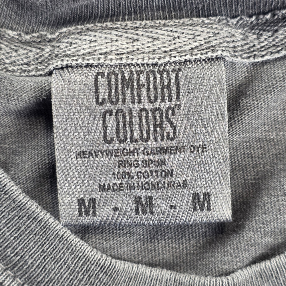 Comfort Colors Graphic Shirt Mens Medium Grey Mission Matthew 28:19 Long Sleeve - Picture 5 of 8